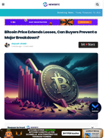 Bitcoin Price Extends Losses, Can Buyers Prevent a Major Breakdown?