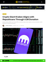 Crypto Giant Kraken Aligns with Republicans Through $1M Donation - CoinCentral