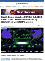 Gomble Games Launches GOMBLE BUILDERS: A Web3 Game Creation Platform Built by Communities, Made for the Masses - TheNewsCrypto