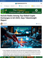 KuCoin Ranks Among Top Global Crypto Exchanges in Q3 2025, Says TokenInsight Report - TheNewsCrypto
