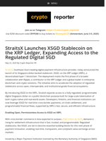 StraitsX Launches XSGD Stablecoin on the XRP Ledger, Expanding Access to the Regulated Digital SGD