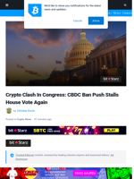 Crypto Clash In Congress: CBDC Ban Push Stalls House Vote Again