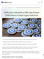 LINK price rebounds as SEC taps former LINK lawyer to head crypto task force - CoinJournal
