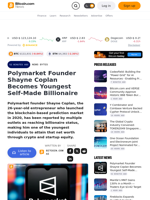 Polymarket Founder Shayne Coplan Becomes Youngest Self‑Made Billionaire – News Bytes Bitcoin News