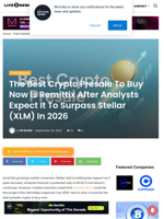 The Best Crypto Presale To Buy Now Is Remittix After Analysts Expect It To Surpass Stellar (XLM) In 2026 | Live Bitcoin News
