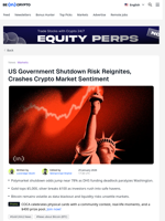 US Shutdown Crashes Crypto Sentiment as Gold and Silver Rally