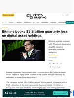 Bitmine books $3.8 billion quarterly loss on digital asset holdings