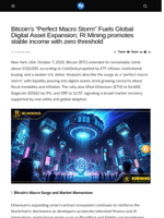 Bitcoin’s “Perfect Macro Storm” Fuels Global Digital Asset
Expansion; RI Mining promotes stable income with zero
threshold
