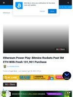 Ethereum Power Play: Bitmine Rockets Past 5M ETH With Fresh 101,901 Purchase | Bitcoinist.com