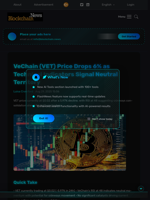 VeChain (VET) Price Drops 6% as Technical Indicators Signal Neutral Territory - Blockchain.News