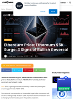 Ethereum Price: Ethereum $5K Surge: 3 Signs of Bullish Reversal | Live Bitcoin News