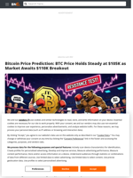 Bitcoin Price Prediction: BTC Price Holds Steady at $105K as Market Awaits $110K Breakout - Brave New Coin