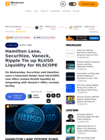 Hamilton Lane, Securitize, Vaneck, Ripple Tie up RLUSD Liquidity for HLSCOPE – Crypto News Bitcoin News