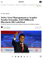 Strive Asset Management to Acquire Semler Scientific, $567 Million in Bitcoin in All-Cash Deal - Decrypt