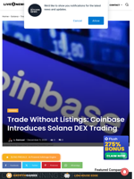 Trade Without Listings: Coinbase Introduces Solana DEX Trading | Live Bitcoin News