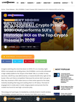 Why DOGEBALL Crypto Presale 2026 Outperforms SUI’s Historical ROI as the Top Crypto Presale in 2026