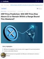 XRP Price Prediction: Will XRP Price Rise Above $3 or Remain Within a Range Bound This Weekend?