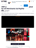 XRP and Other Tokens to Be Accepted by US Merchants via PayPal