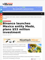 Binance launches Mexico entity Medá, plans $53 million investment - The Crypto News Wire