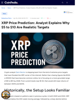 XRP Price Prediction: Analyst Explains Why $5 to $10 Are Realistic Targets