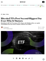 Bitcoin ETFs Post Second-Biggest Day Ever: Why It Matters - Decrypt
