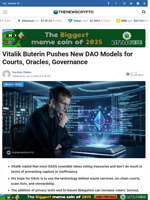 Vitalik Buterin Pushes New DAO Models for Courts, Oracles, Governance