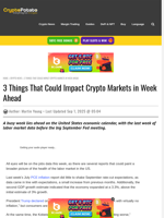 3 Things That Could Impact Crypto Markets in Week Ahead