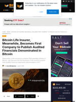 Bitcoin Life Insurer, Meanwhile, Becomes First Company To Publish Audited Financials Denominated In Bitcoin