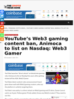 YouTube’s Web3 gaming content ban, Animoca to list on Nasdaq: Web3 Gamer - The Crypto News Wire