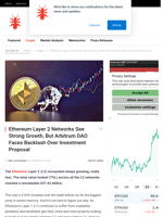 Ethereum Layer 2 Networks See Strong Growth, But Arbitrum DAO Faces Backlash Over Investment Proposal - NullTX