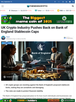 UK Crypto Industry Pushes Back on Bank of England Stablecoin Caps - TheNewsCrypto