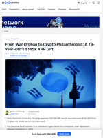 From War Orphan to Crypto Philanthropist: A 79-Year-Old's $145K XRP Gift - BeInCrypto