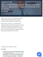 Jim Cramer Recommends These 4 Dividend Stocks, Says Era Of 'Magical Investing' In AI Is 'Dead' - Amgen (NASDAQ:AMGN), Energy Transfer (NYSE:ET) - Benzinga