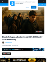 Bitcoin Refugee Adoption Could Hit 7.5 Million By 2035