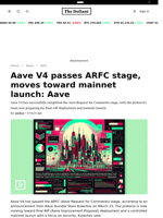 Aave V4 passes ARFC stage, moves toward mainnet launch: Aave - 