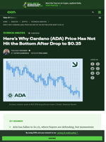 Cardano Price At $0.25 Does Not Mean the Bottom — Why?