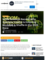 $40M Revenue Record: Why Spartans Casino is Eclipsing BC.GAME & Shuffle in the 2026 Race | Live Bitcoin News