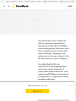 Real World Assets Tokenization: $65B & Mainstream