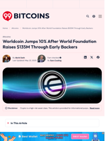 Worldcoin Jumps 10% After World Foundation Raises $135M Through Early Backers - 99Bitcoins