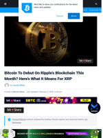 Bitcoin To Debut On Ripple’s Blockchain This Month? Here’s What It Means For XRP | Bitcoinist.com