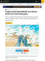 Crypto ETPs Face $812M Outflows As Solana Defies The Trend
