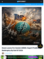 Doom Looms For Gemini (GEMI): Expert Predicts Bankruptcy By End Of 2026 | Bitcoinist.com