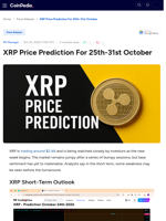 XRP Price Prediction For 25th-31st October  