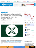 What Does the Future Hold for Ripple and XRP Following Ripple's CTO Exit? Key Players Debate ⋆ ZyCrypto