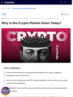 Why Is the Crypto Market Down Today?