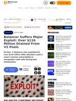 Balancer Suffers Major Exploit: Over $116 Million Drained From V2 Pools – Crypto News Bitcoin News