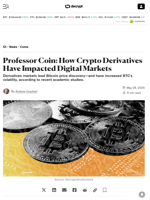 Professor Coin: How Crypto Derivatives Have Impacted Digital Markets - Decrypt