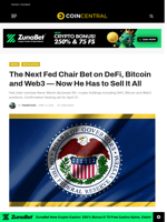 The Next Fed Chair Bet on DeFi, Bitcoin and Web3 — Now He Has to Sell It All - CoinCentral