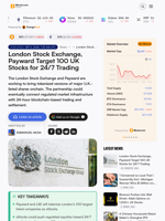 London Stock Exchange, Payward Target 100 UK Stocks for 24/7 Trading