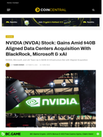 NVIDIA (NVDA) Stock: Gains Amid $40B Aligned Data Centers Acquisition With BlackRock, Microsoft & xAI